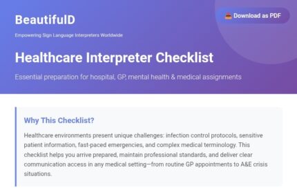 Checklist for Healthcare Interpreters