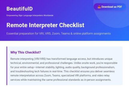 Checklist for Remote Interpreters